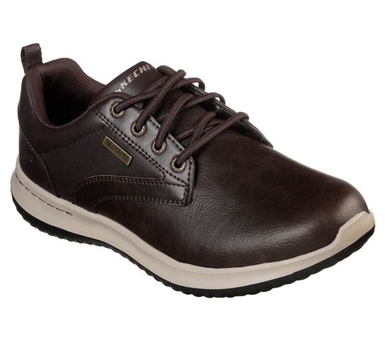 Skechers Delson - Antigo - Mens Slip On Shoes Chocolate [AU-EV6476]